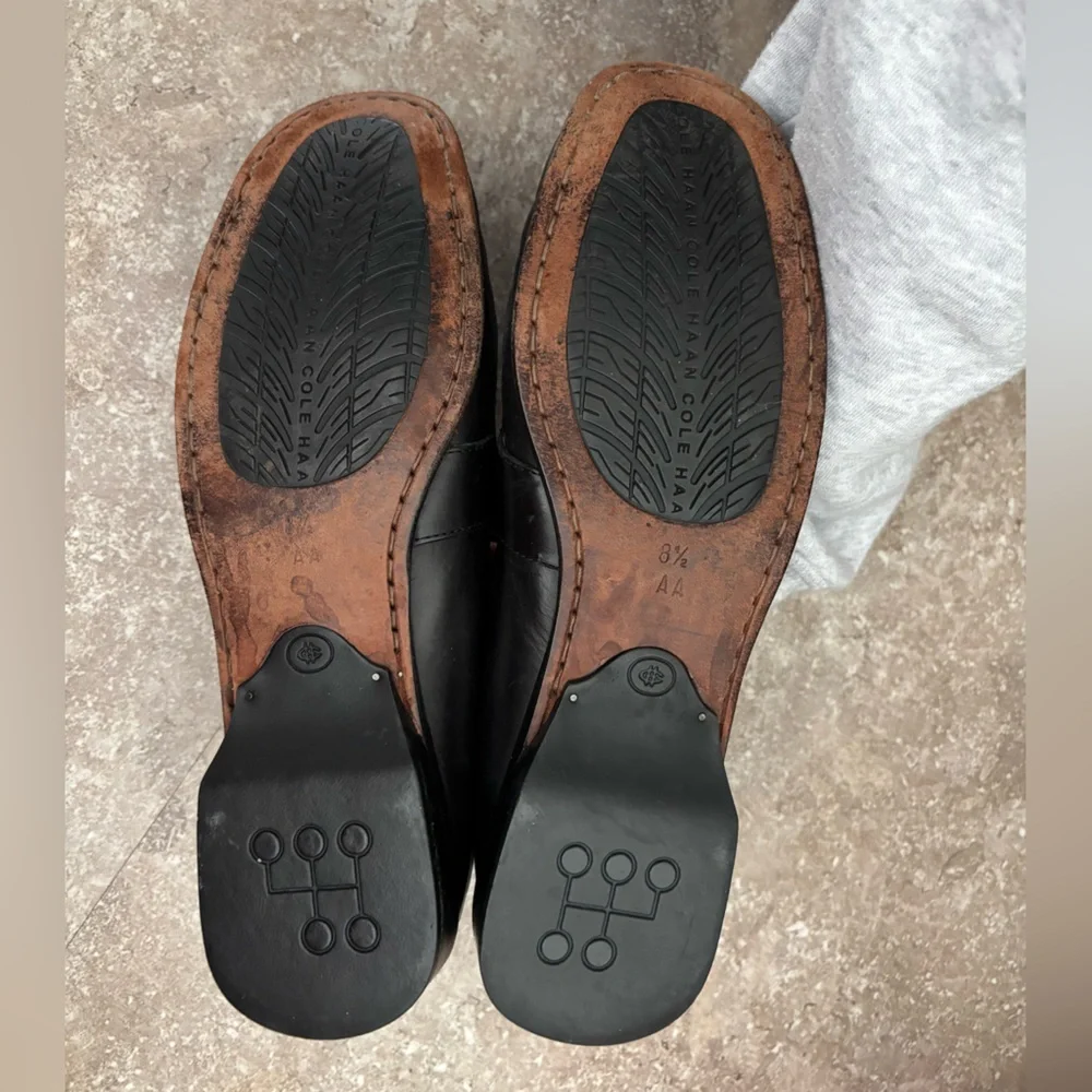Cole Haan Classics‎ Country Black Leather Loafer Silver Bit 8.5 AA